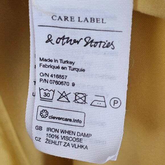 Boho Western Cowgirl Romantic VTG Inspo Eyelet Lace Top Yellow & Other Stories 6 - Picture 10 of 15